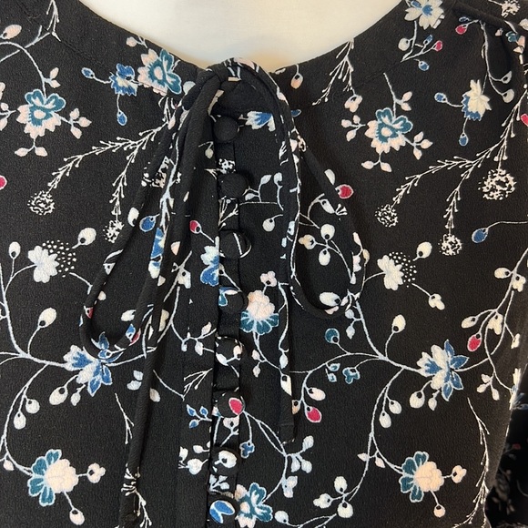 Ann Taylor Loft Floral Long Sleeve Dress Size M - Picture 3 of 11